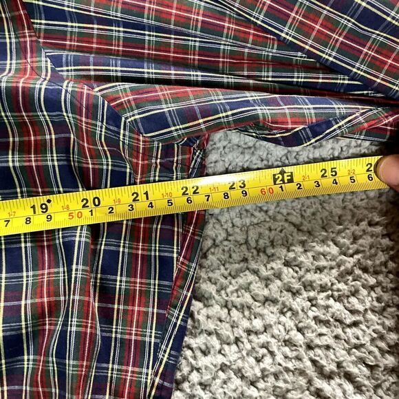 Vintage John Martin Button Up Shirt Men's Long Sleeve Western Plaid Red 36 - Picture 3 of 6